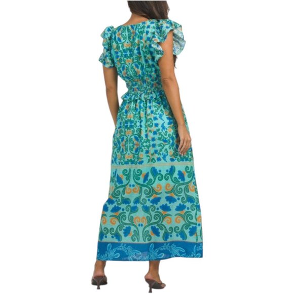 TULIP V-neck Printed Maxi Dress - Picture 2 of 2